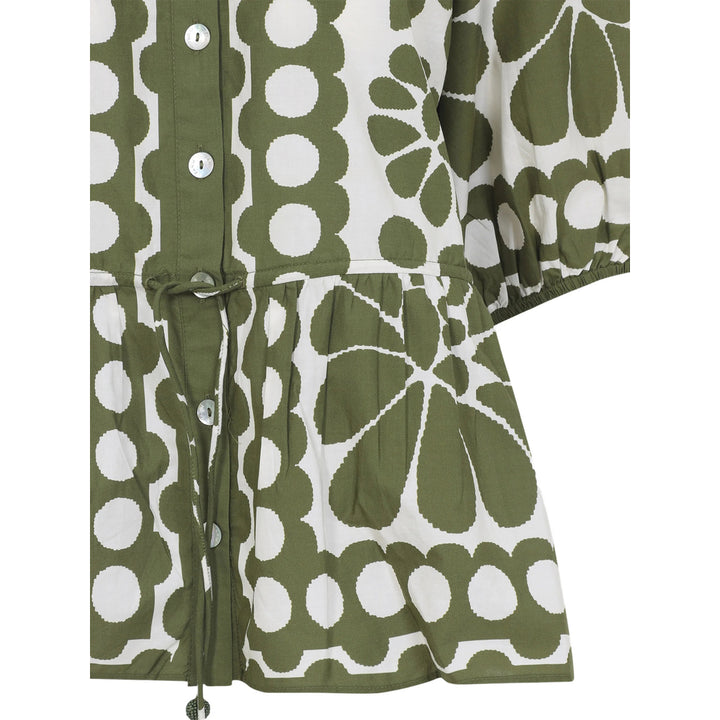 Farm Rio Shirts - White, Green | efe3bd44cdd95589d02cb1b33dbe7a7033d8779b