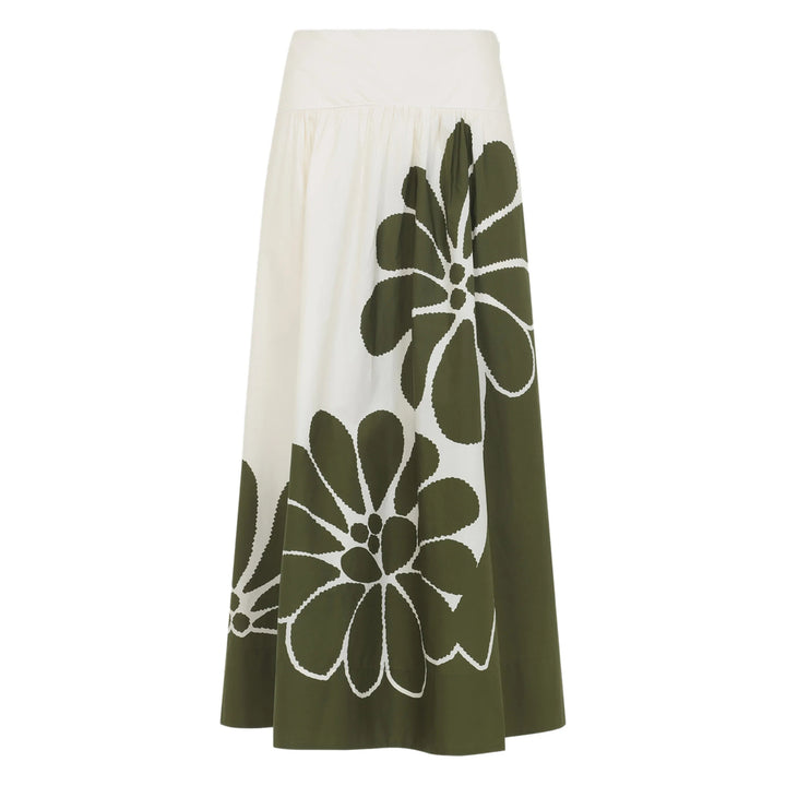 Farm Rio Skirts - White, Green | 2b3deebf04707402c92078d3b5371bacdb1164f6
