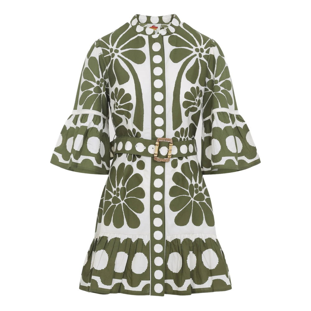 Farm Rio Dresses - Green, White | 46a4ffe8ffb2e191c6b67ef805111bcddd059fd4