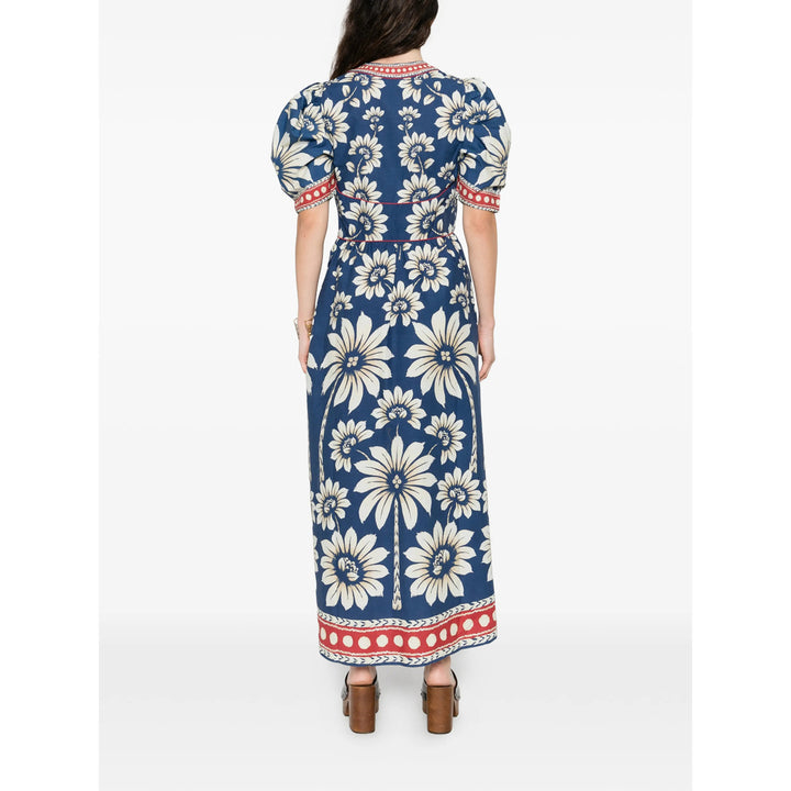 Farm Rio Dresses - Blue, White | 298bf00f785d677b9c3a8776edced4b293a274a6