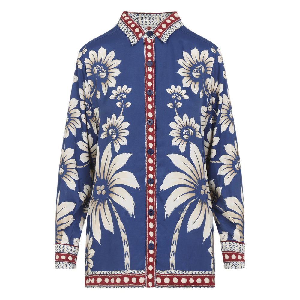 Farm Rio Shirts - Blue, Neutral | dacc111a73a1d32ea400d1c1f2b74b5e3c4350af