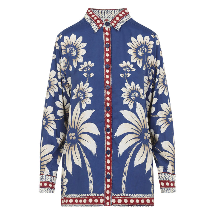 Farm Rio Shirts - Blue, Neutral | dacc111a73a1d32ea400d1c1f2b74b5e3c4350af