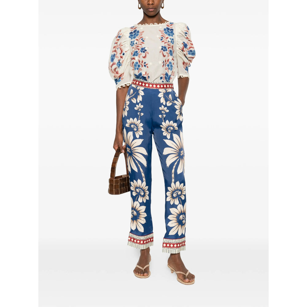 Farm Rio Pants - Blue, Neutral | 6be1a7226b26deb61ff08e3a0603d09efb4067bb