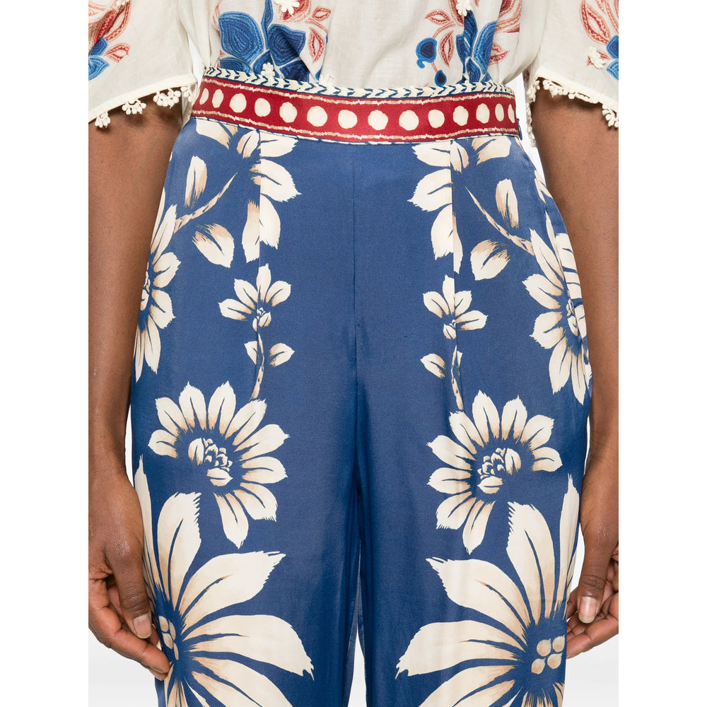 Farm Rio Pants - Blue, Neutral | 111708da1fe404cdf5bd26efaa01f5227a53be39