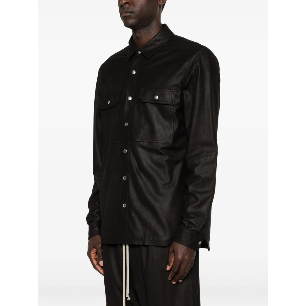 Rick Owens Leather Outerwears - Black | 08ab1d0797cdf72c52e9a1c28081e476fe864d86