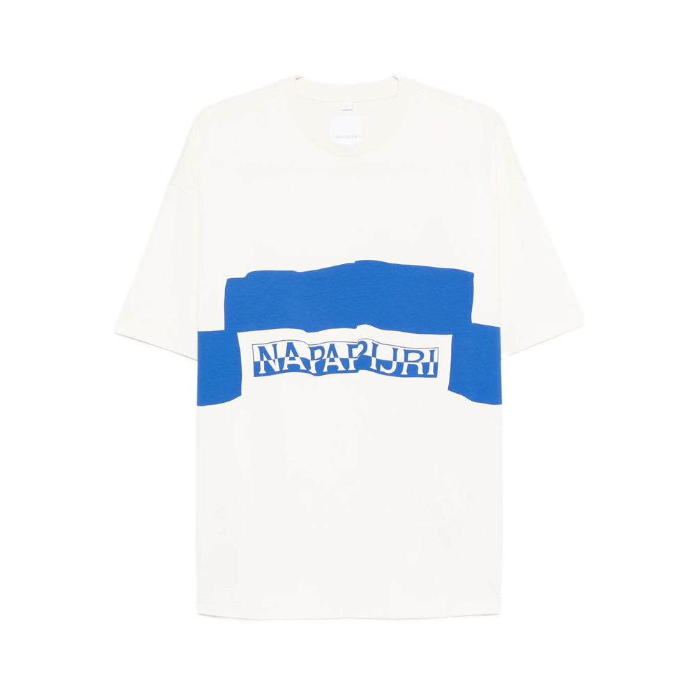 Napapijri T Shirts - White, Blue | 8cee077001c38fc6df80c820c4172853e767972b