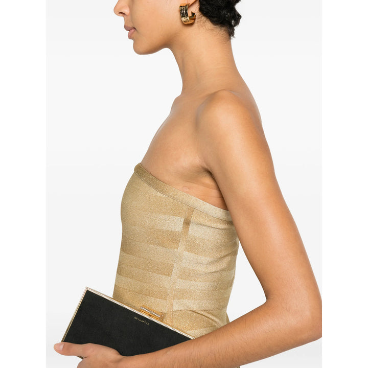 Herve Leger Dresses - Gold | fe602dd286947e07a6746d4b298607e1d38eef8e