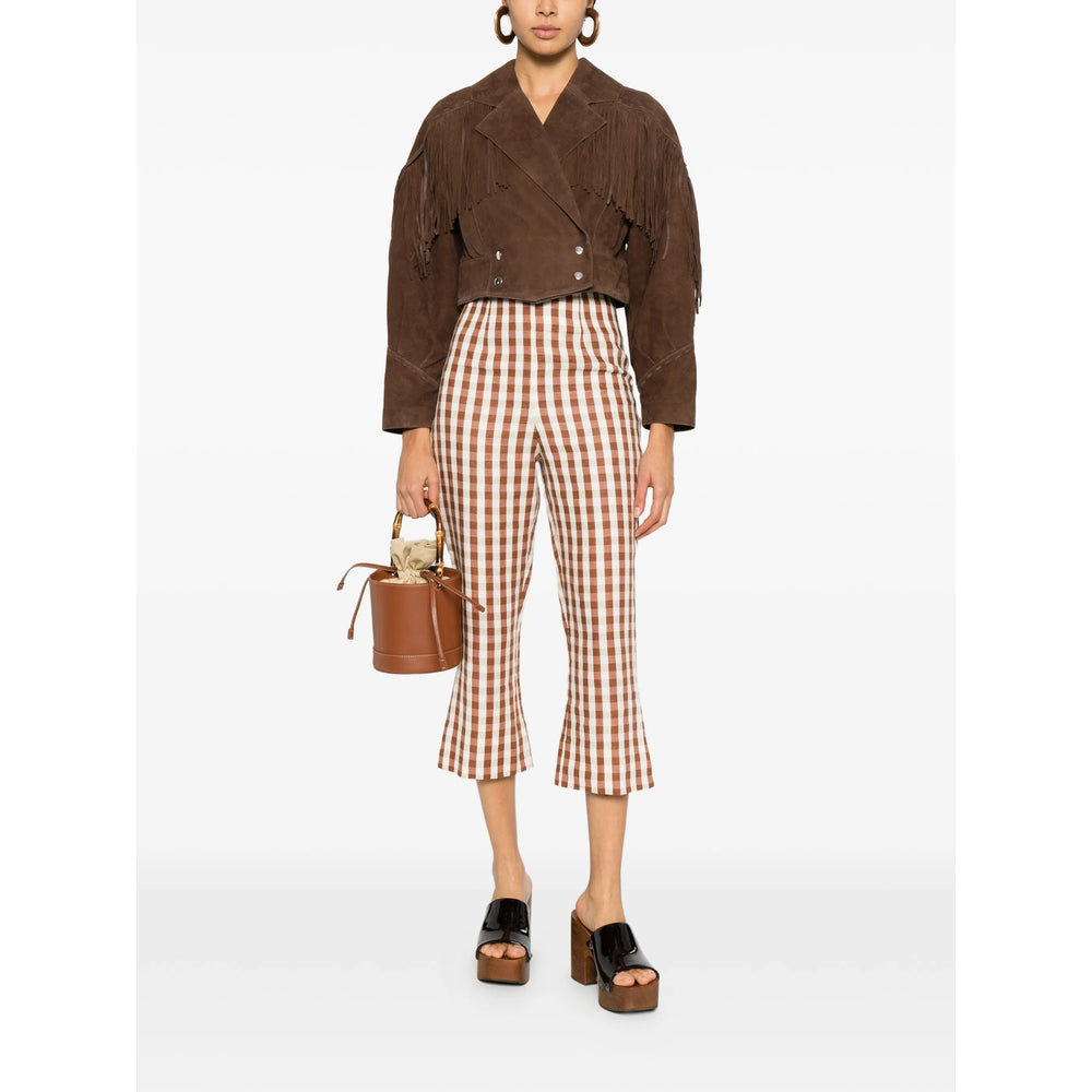 Rixo London Leather Outerwears - Brown | b25e654e9159502931061a90eeb027360b431d35