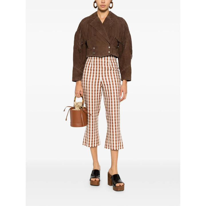 Rixo London Leather Outerwears - Brown | b25e654e9159502931061a90eeb027360b431d35