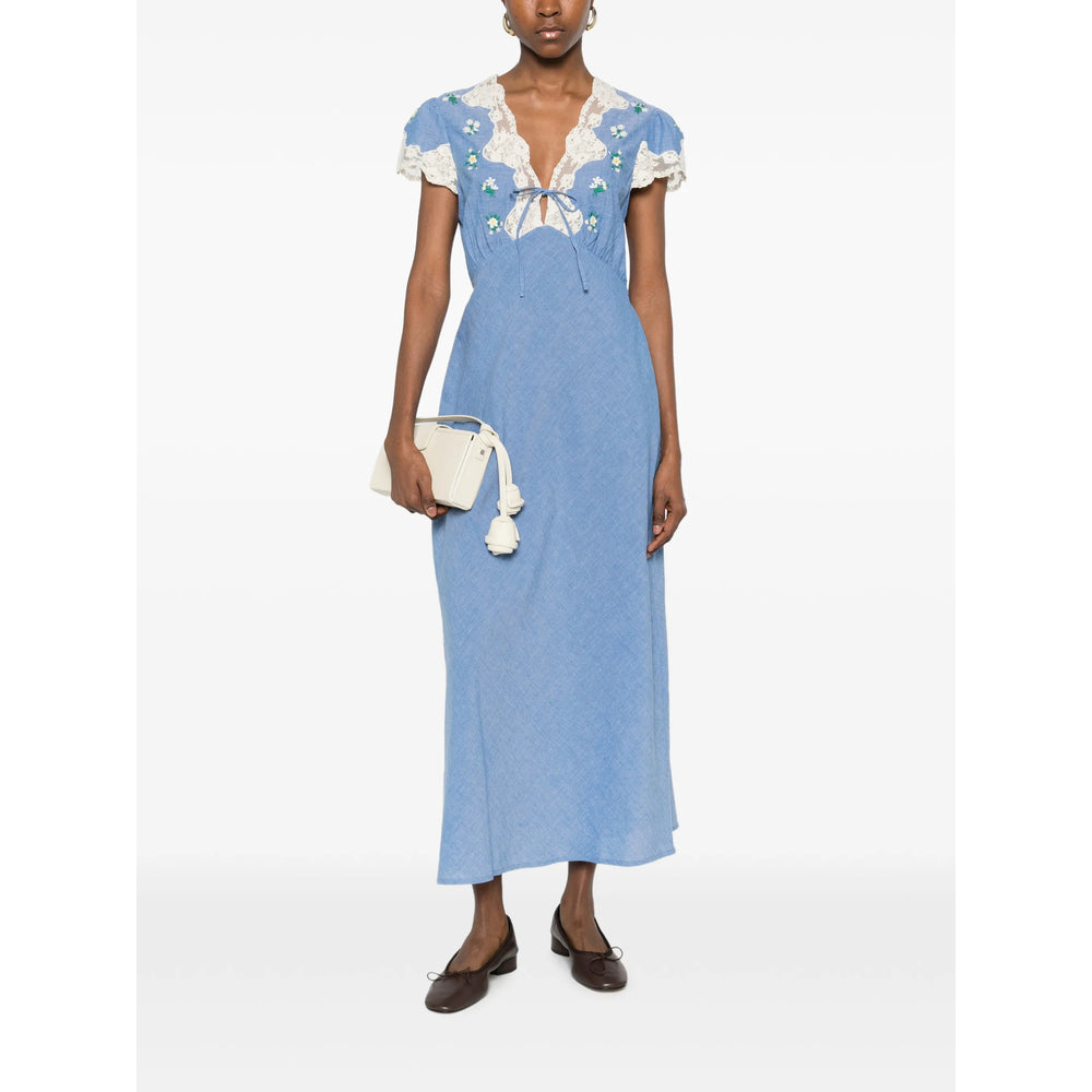 Rixo London Dresses - Blue, White | a3d3bc7dd85d5a6ea49ae7101c795449552c5674