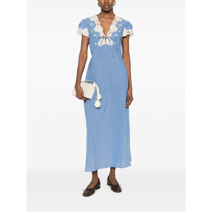 Rixo London Dresses - Blue, White | a3d3bc7dd85d5a6ea49ae7101c795449552c5674