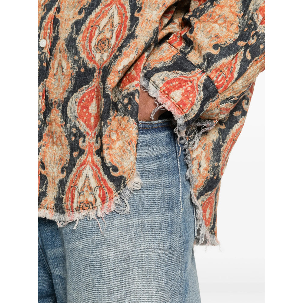 R13 Shirts - Orange, Black | 22f59911c39b30fc2371cd3471292adff4df959a