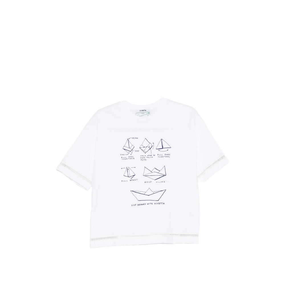 Vivetta T Shirts - White, Blue | 90a4110b86b9df5b54c43bd1c746a72ef118e17a