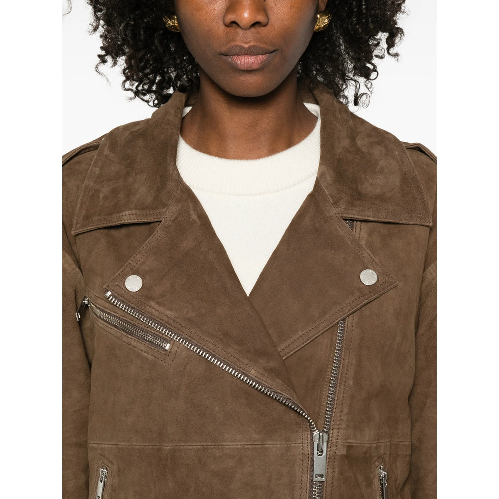 Gestuz Leather Outerwears - Brown | aac5a3a6d7177d16e410a2272ee591d381f3935d