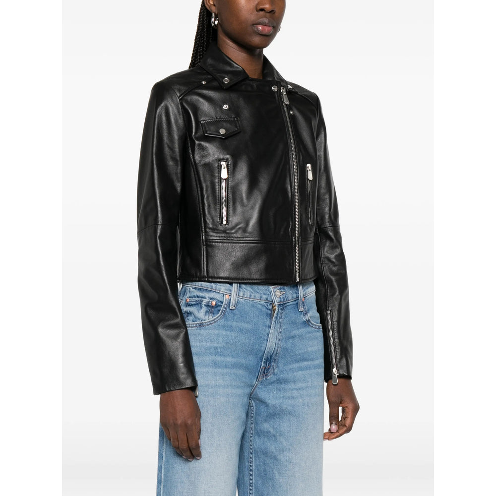 Pinko Leather Outerwears - Black | 29fd07d37cc8cf6747e36f78bbdf15a6a38839f3