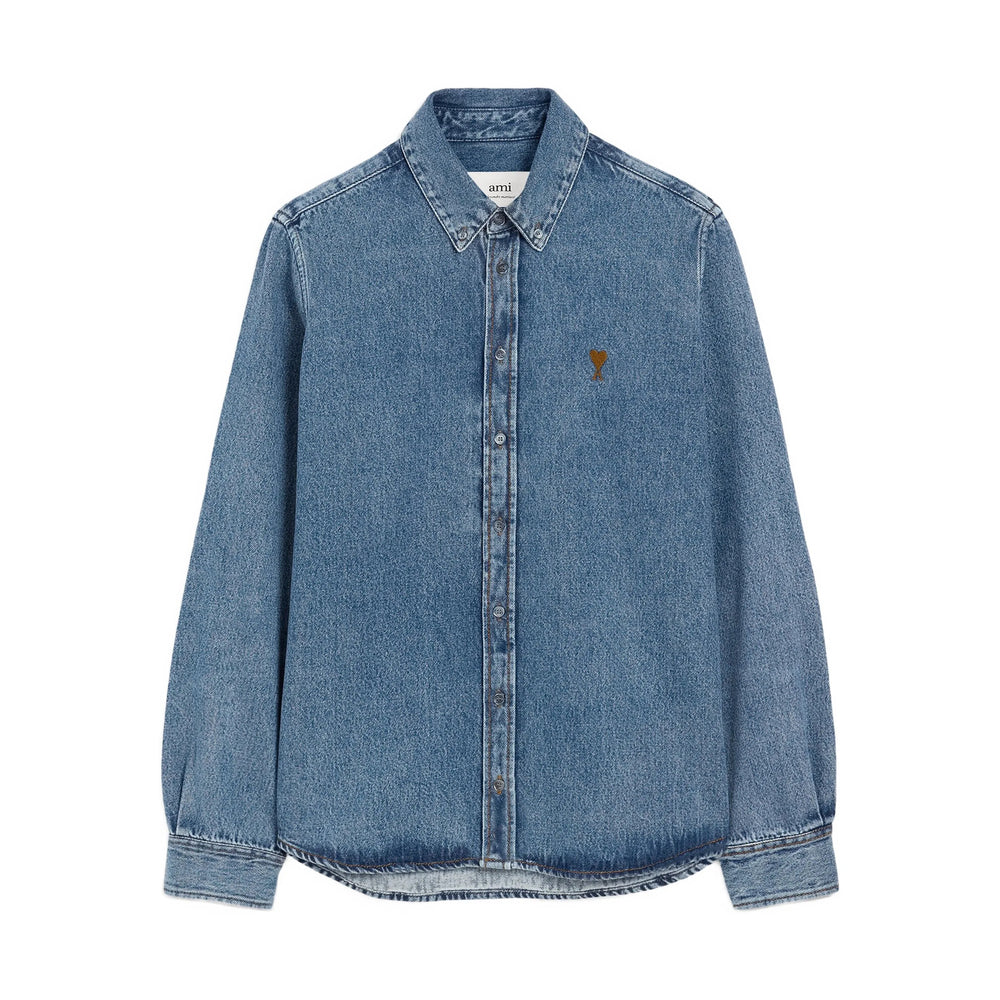 Ami Paris Shirts - Blue | 7f7b3ccf6229f0c5945aaf6960f170a345fcb5ad