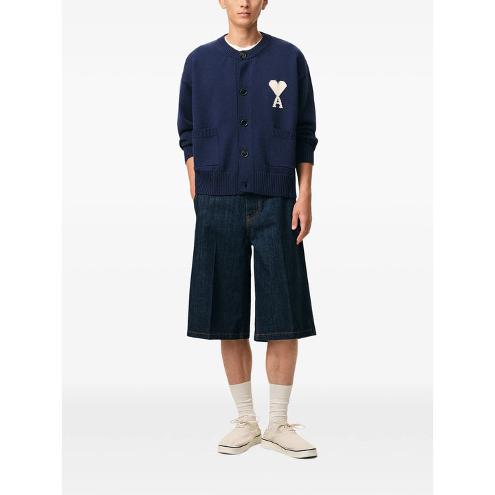 Ami Paris Sweaters - Blue, White | 721277f0692459354e5db82ce65e5169040c498d