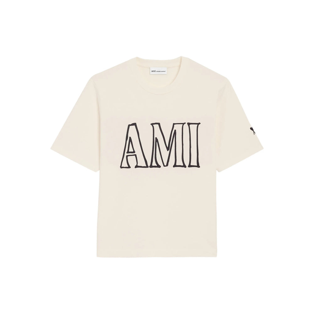 Ami Paris T Shirts - Neutral | 7fc9633ace37a6933335766abddfab954889bafa