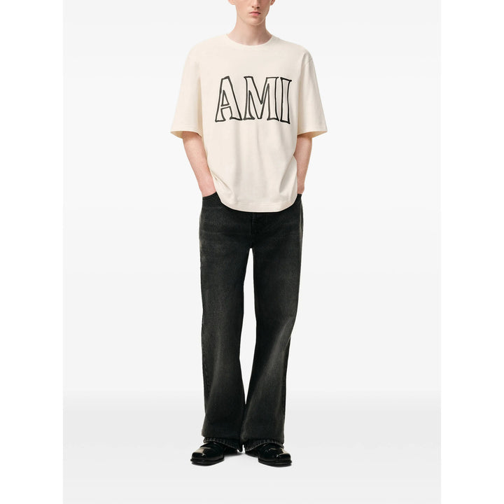 Ami Paris T Shirts - Neutral | 3b8616735ae6079172536f36417e1e7b40ab5427