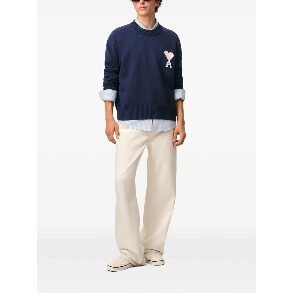 Ami Paris Sweaters - Blue | d71121d25ba6f659109a17790363e952373fcf45