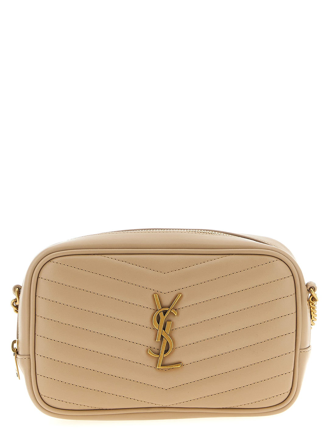 Saint Laurent Mini Lou Crossbody Bags - Beige | 24289bb36afc307670d8282701e73d006d5bede2