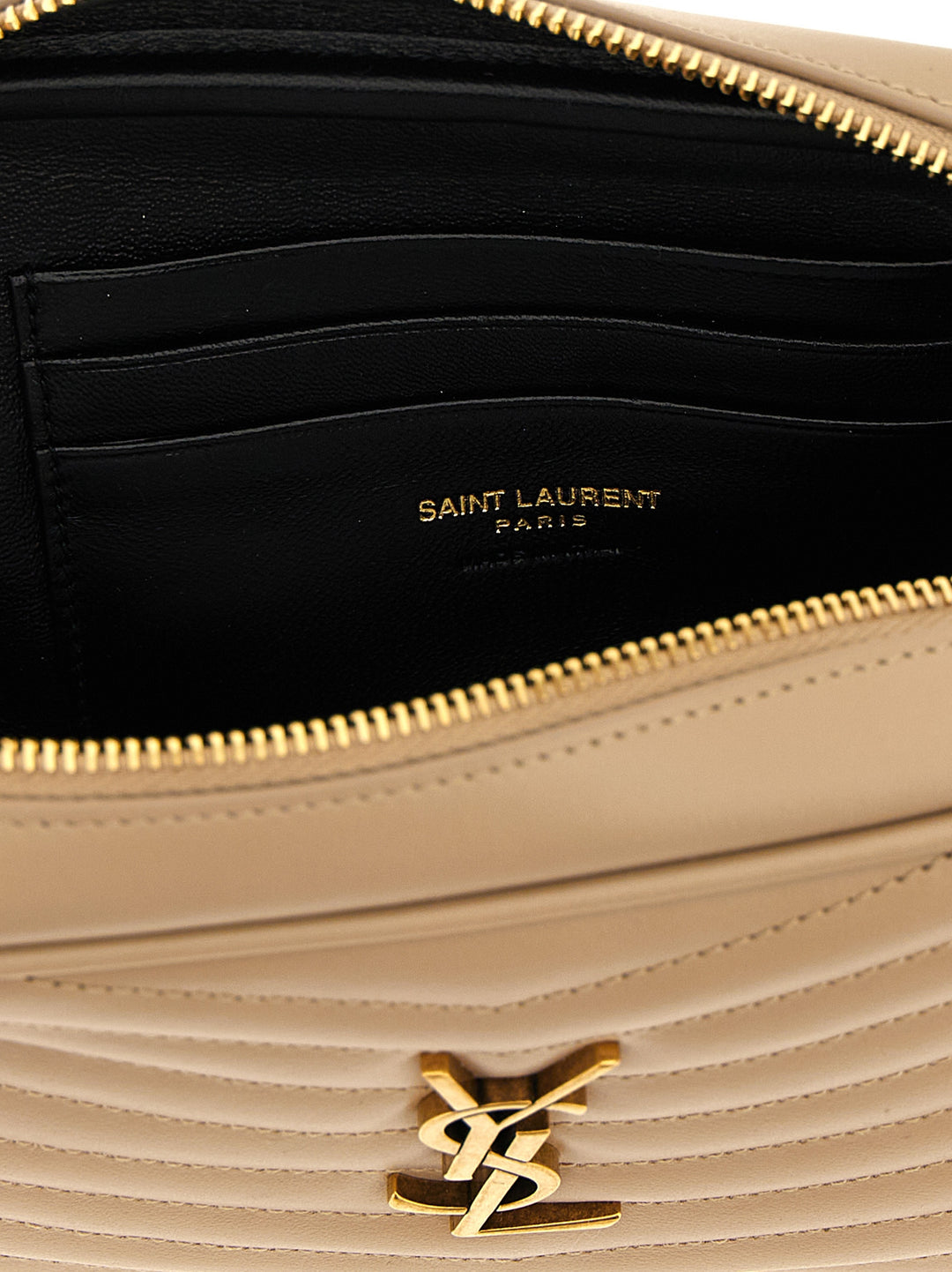 Saint Laurent Mini Lou Crossbody Bags - Beige | 95331fe7a67c07da89027108c558ed2b46f03475