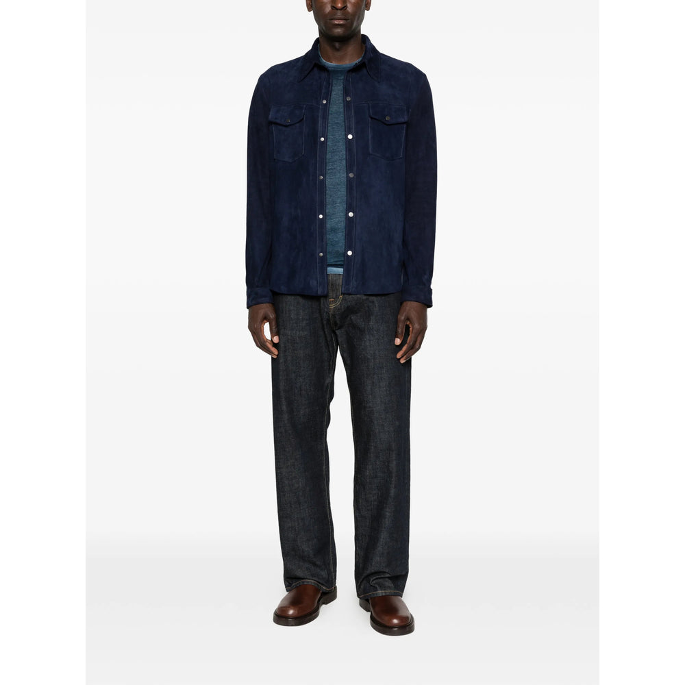 Salvatore Santoro Leather Outerwears - Blue | ce8ed27fd05d13c8ef3b150a439bf11be24a48d8