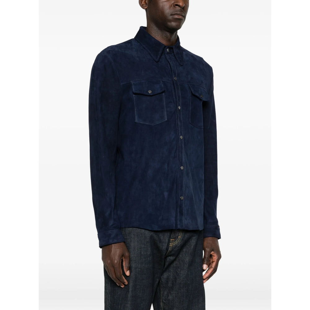 Salvatore Santoro Leather Outerwears - Blue | 388635b43c549d8c9ca5c8391c4e859cdf826966