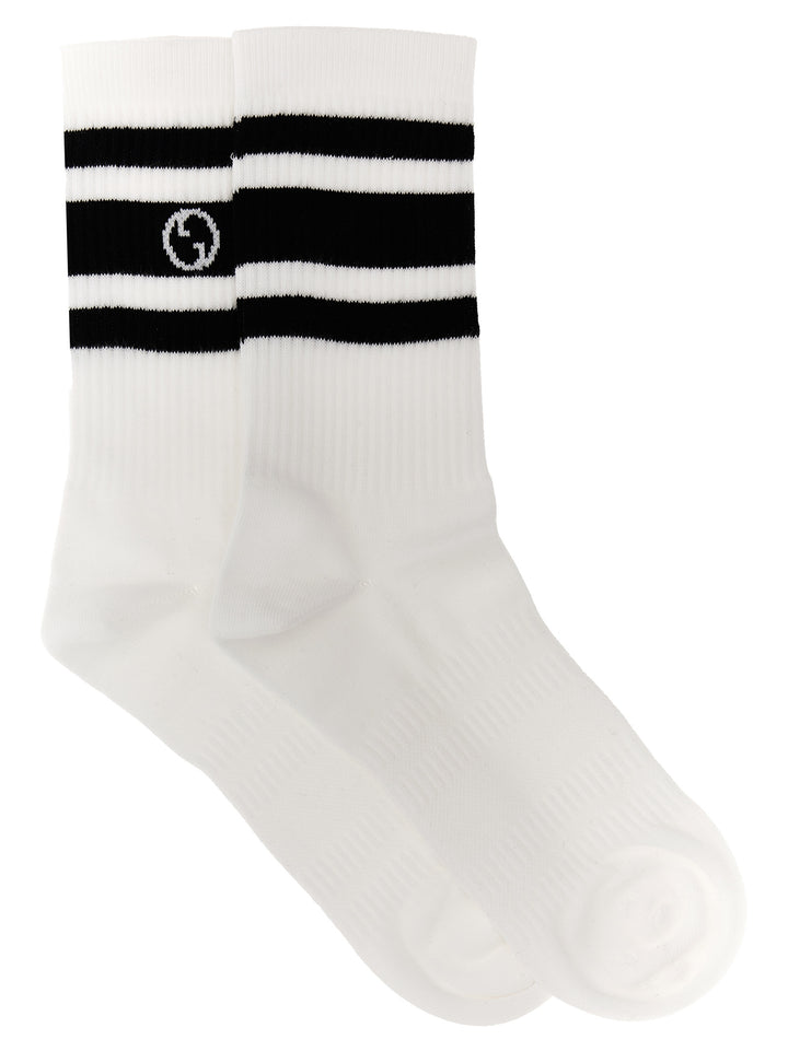 Gucci Nastro Web Logo Socks - White/Black | 9491dada07a8b506c7fb0c1384454f815e892de2