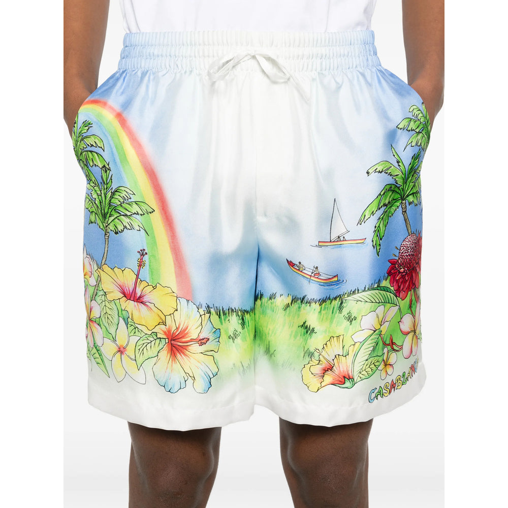 Casablanca Shorts - Blue, White | 1bda0465d7fc0ebc100a3ba60d06d2df838ab862