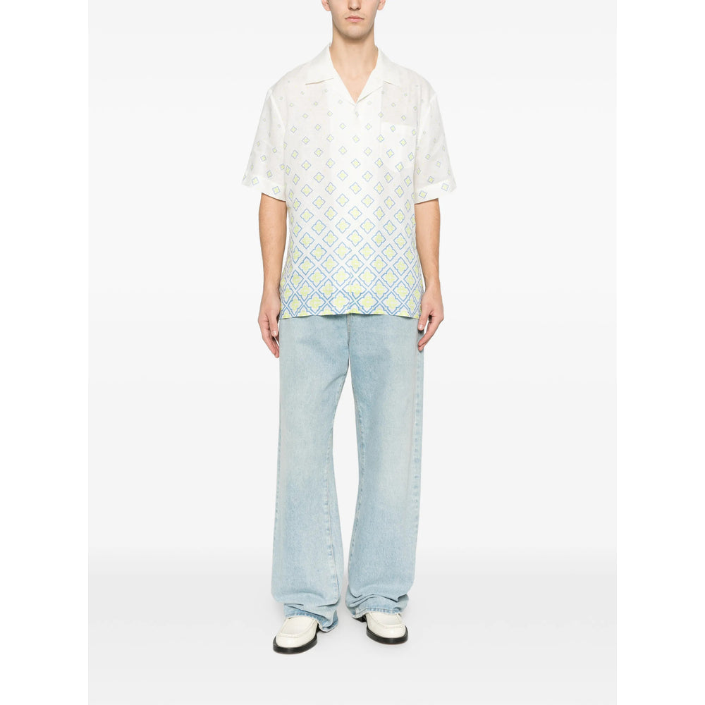 Casablanca Shirts - White, Blue | 6c6a384778b4a0c7e3bde108d6894ba9df309cab