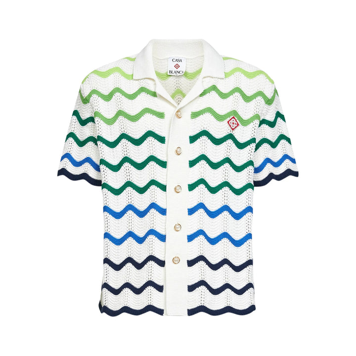 Casablanca Shirts - White, Green | 8c420e72383875dfb49d59c2ffec78639f2e0b59
