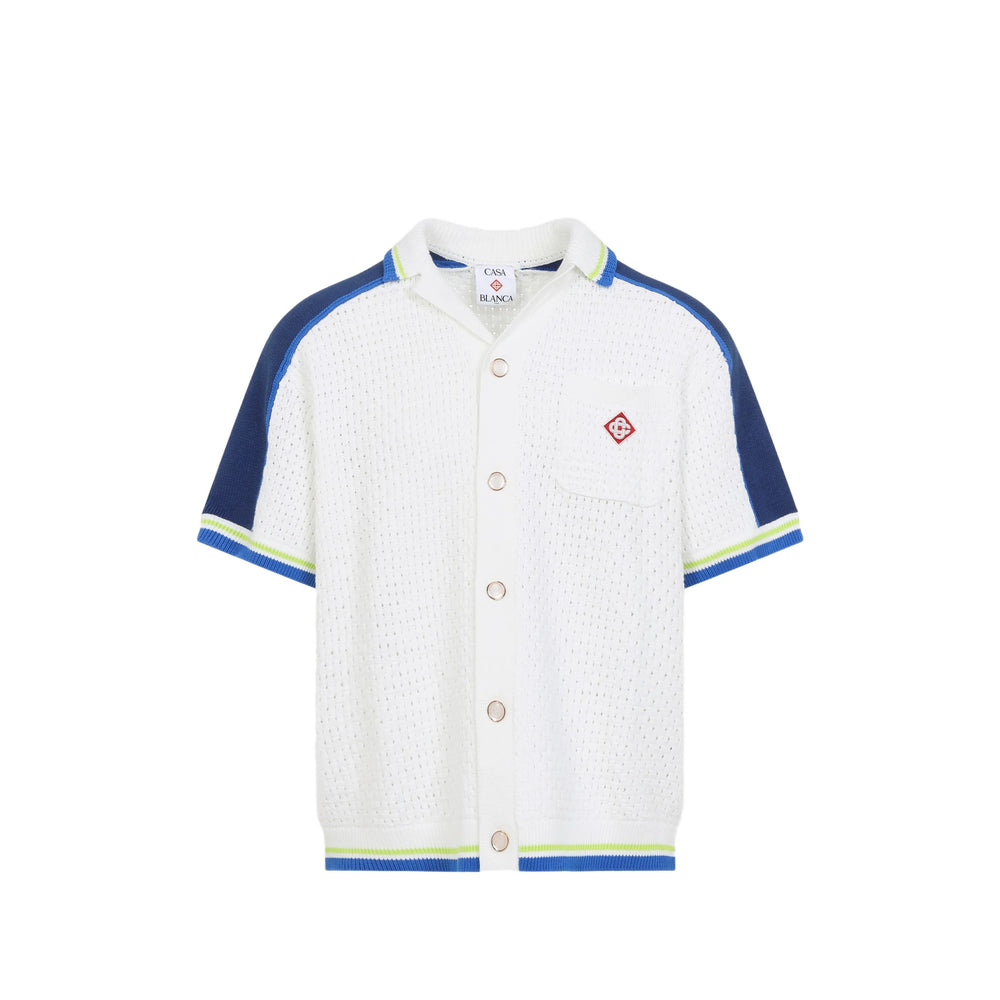 Casablanca Shirts - White, Blue | 4b22f937d545c8abdc876533e13723de72920c96