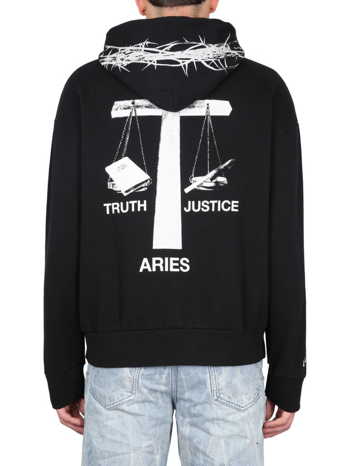 Aries Sweatshirts - Black | Wanan Luxury