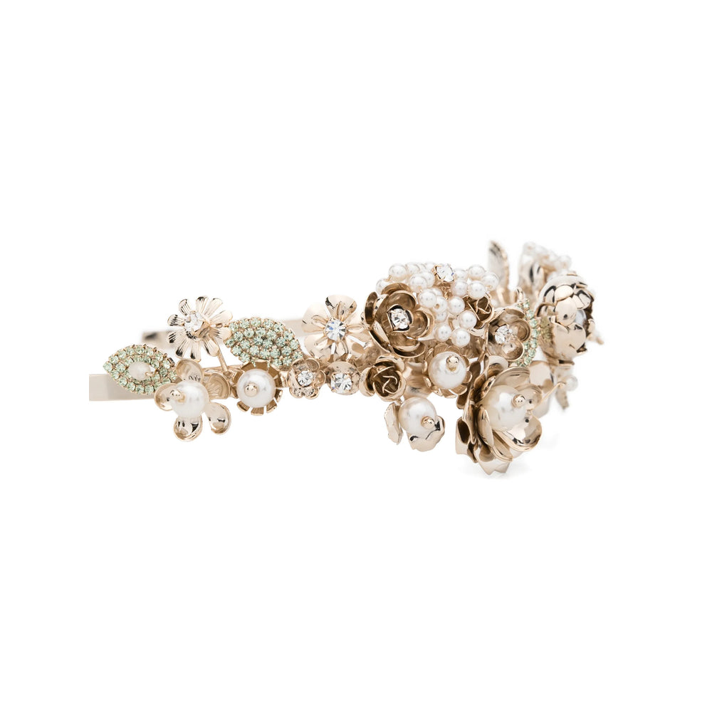 Rosantica Hair Accessories - Gold, White | 716d0689895776a9427c38e0b95441a52d143ea6