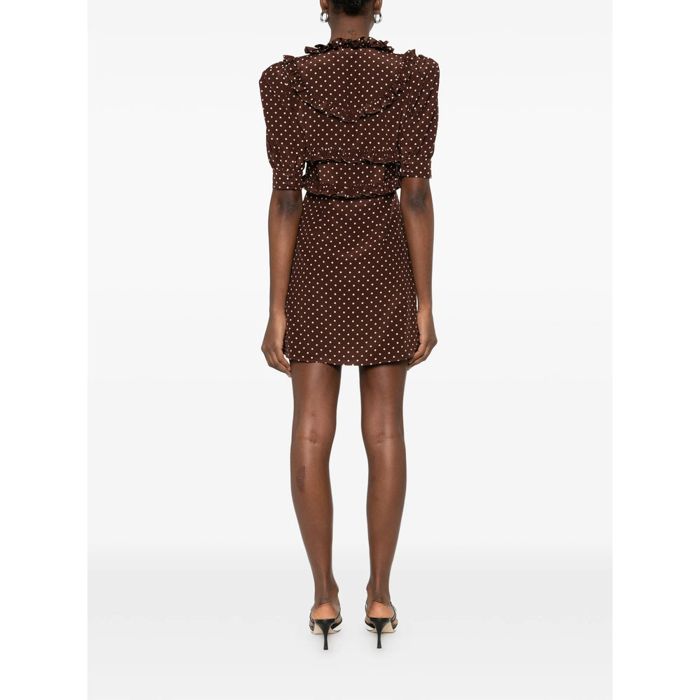 Alessandra Rich Dresses - Brown, White | 475f61fcd76d009be7d68d3083ced48995cdd1c7