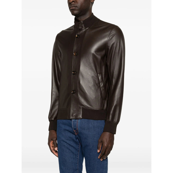 Kired Leather Outerwears - Brown | 344b61547b5ff1c31adf278457d054e390518e95