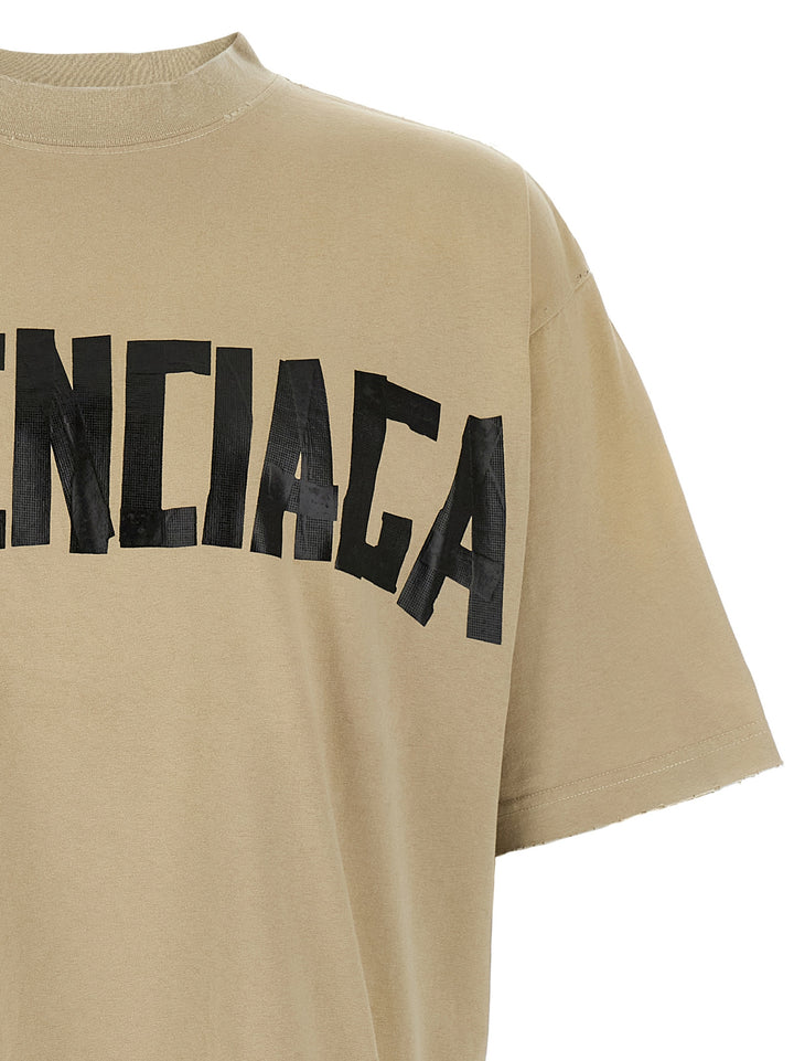 Balenciaga Tape Type T-shirt - Beige | 5ecbb1142babf76c147cb373ba4f8f237295d656