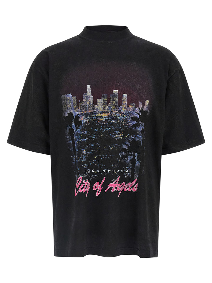 Balenciaga City Of Angels T-shirt - Black | 5330707a3a0fb444d24d6c4dd9f014f9fea0c6aa