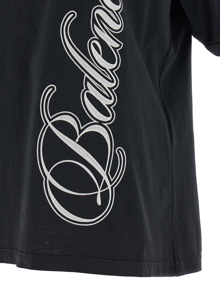 Balenciaga Cursive T-shirt - Black | f604af6337f39d4e5e16e8002205fafe3cf31098
