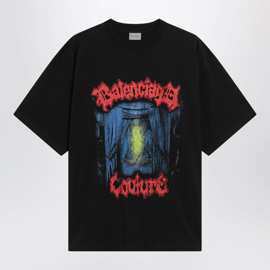 Salon De Couture Cotton Jersey T-Shirt In Black