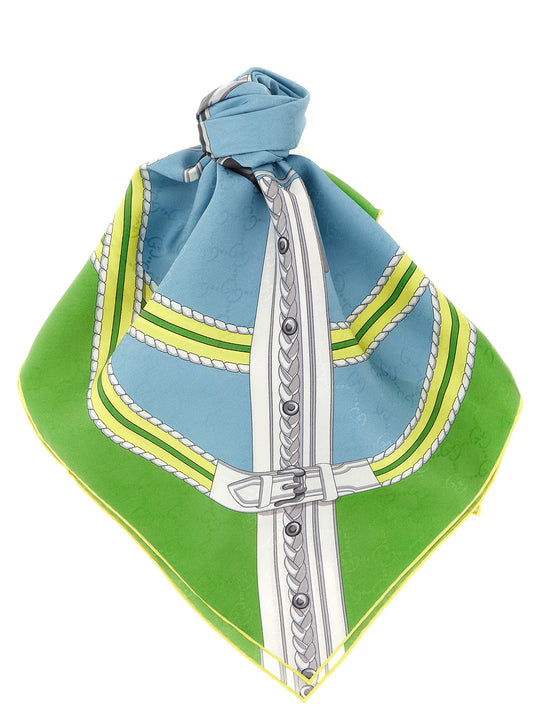 Gg Silk Rack Scarves And Foulards Multicolor