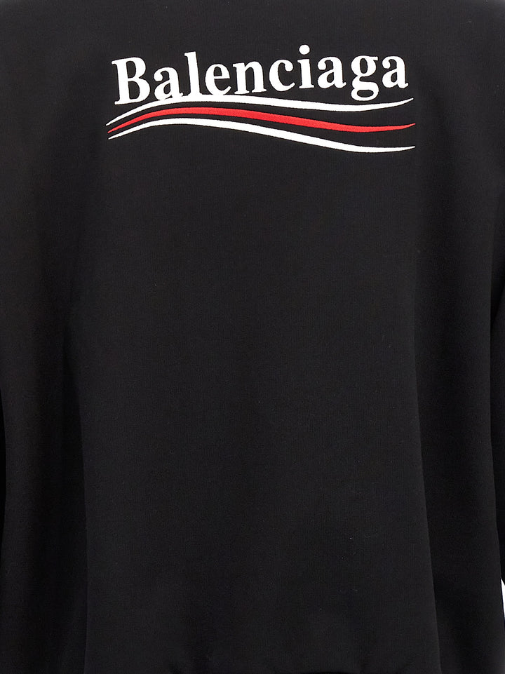 Balenciaga Political Campaign Sweatshirt - White/Black | 271ad7a9582500a4832203154a27ff597768e5af