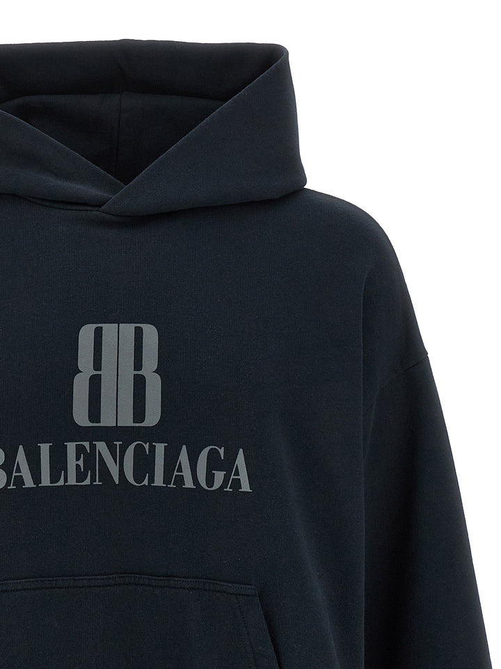 Balenciaga Nano Bb Sweatshirt - Black | 77704912de986a7cfd5b50ce0675491c0b472f3a