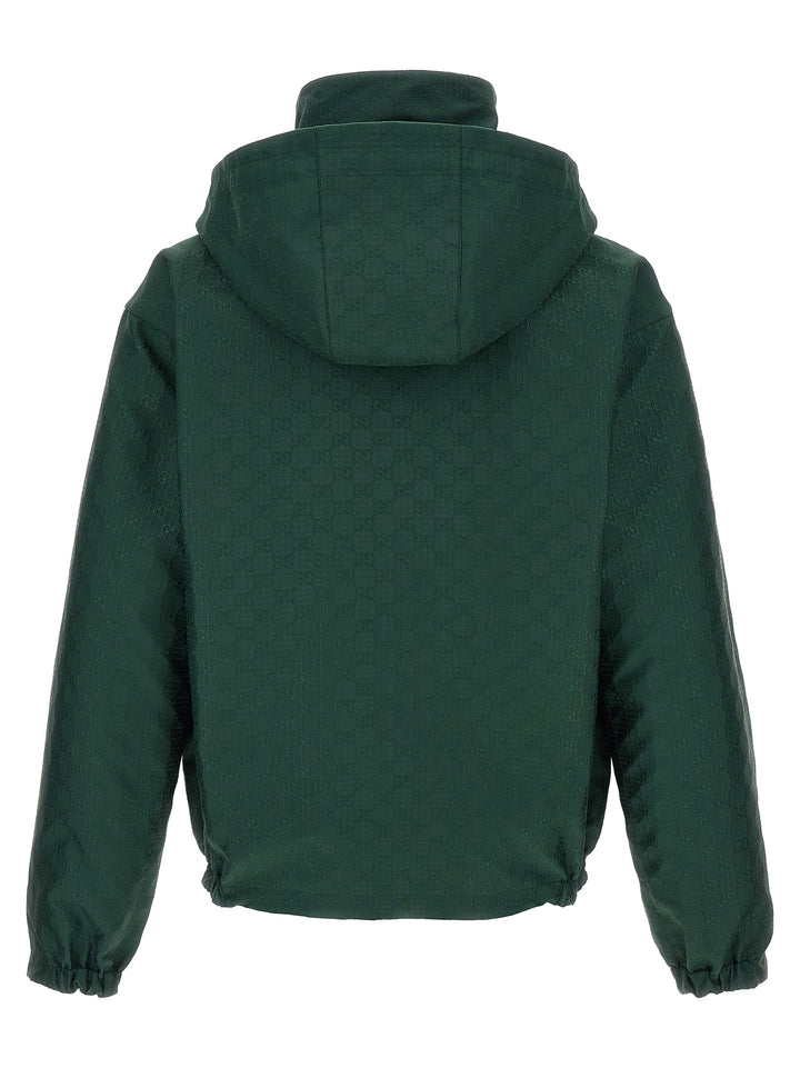 Gucci Reversible Ripstop Cotton Jacket Puffer Jackets - Green | 3cacf1f5576b464fd9b36634df595dd51295eca6