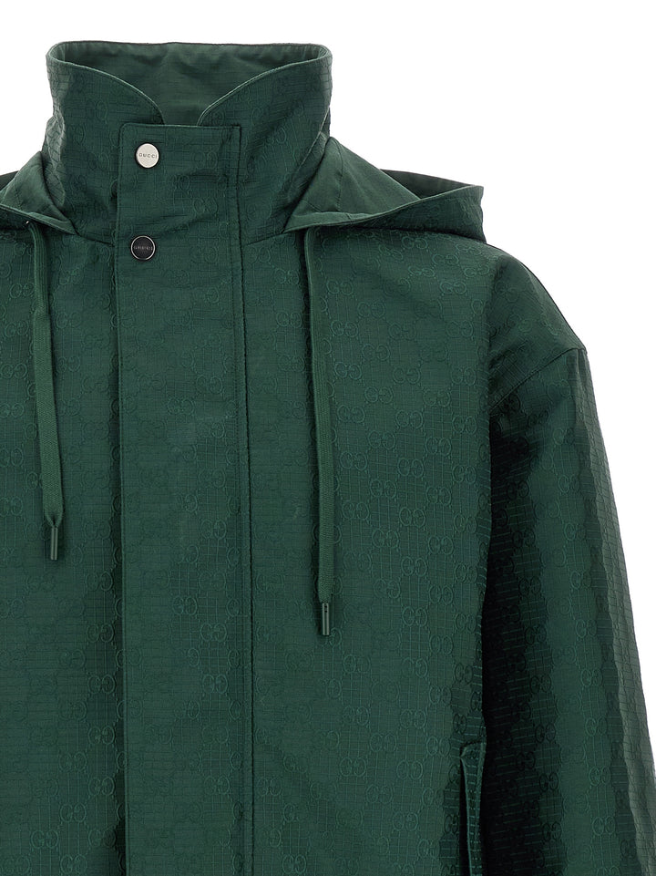 Gucci Reversible Ripstop Cotton Jacket Puffer Jackets - Green | ea99f2cc7443faf2ce16e9fd970896647add321c