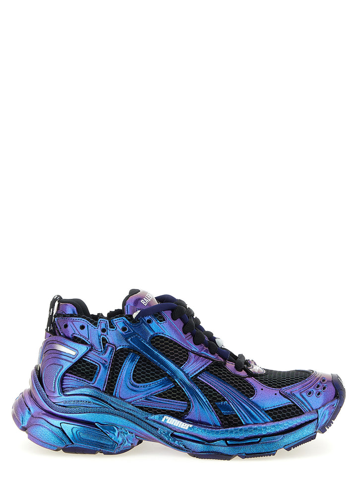 Balenciaga Runner Iridescent Sneakers - Blue | 997f4af50659395b8f129e92da35a2e59cb8085e