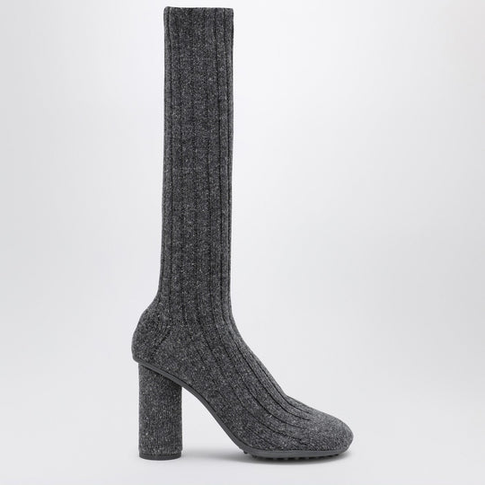 Atomic Anthracite Grey Sock Effect Boot In Wool Blend