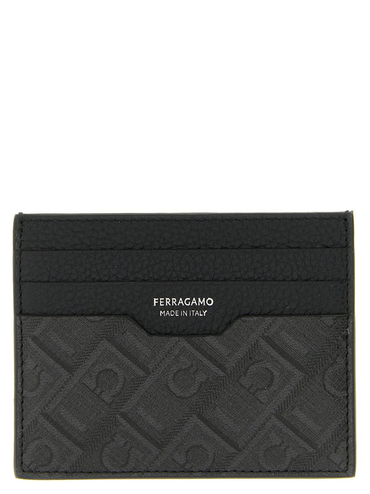 Ferragamo Monogram Wallets And Card Holders Black