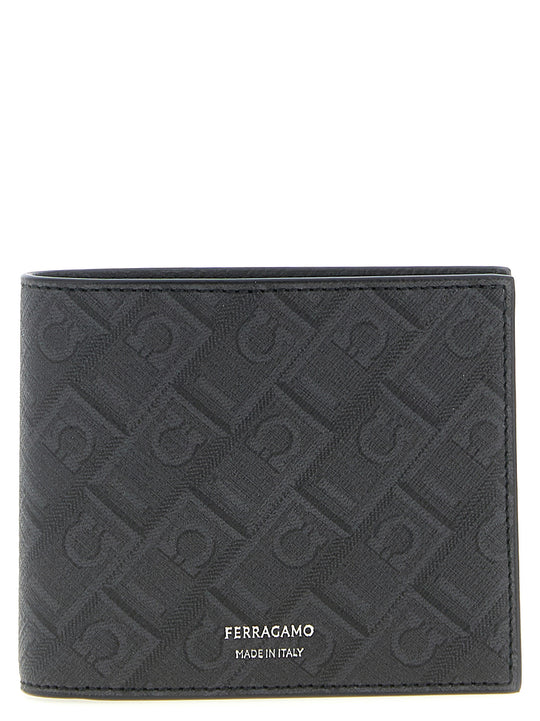 Ferragamo Monogram Wallets And Card Holders Black